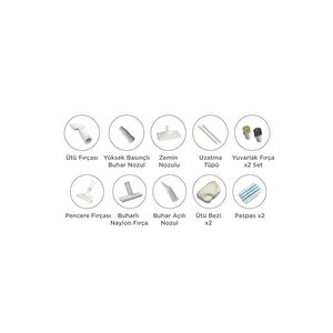 Buharlı Temizleyici 2000w Mutfak Halı Koltuk Temizleme Buhar Makinesi Tsc02 Beyaz