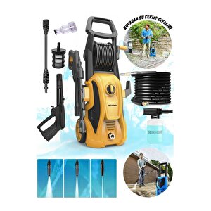 Oto Halı Bahçe Temizleme Ve Yıkama Makinesi 2000w 150 Bar Yüksek Basınçlı Hpc01 Sarı Sarı