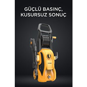 Oto Halı Bahçe Temizleme Ve Yıkama Makinesi 2000w 150 Bar Yüksek Basınçlı Hpc01 Sarı Sarı
