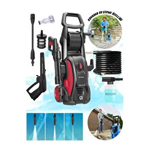 Oto Halı Bahçe Temizleme Ve Yıkama Makinesi 2000w 150 Bar Yüksek Basınçlı Hpc01 Kırmızı Kırmızı