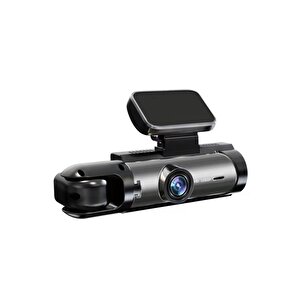 Araç İçi Kamera Gece Görüşlü 1080p Ön Ve İç Geri Görüş Kamerası Ta09 Siyah
