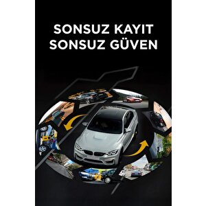 Araç İçi Kamera Gece Görüşlü 1080p Ön Ve İç Geri Görüş Kamerası Ta09 Siyah