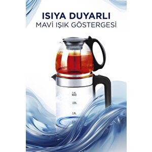 Cam Çay Makinesi Led Işıklı 1500w 1.8l Kettle Su Isıtıcı Ty-s888-049