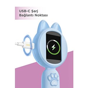 Mini Dijital Mikroskop Led Işıklı Hd Ips Ekranlı Eğitici Oyuncak Tsm02 Mavi