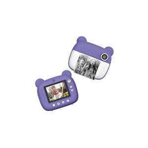 Dijital Fotoğraf Makinesi Çocuk Termal Resim Kağıt Baskılı Yazıcı Kamera Makinesi Cmr14 Mor