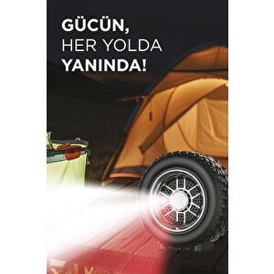 Aps-03 Taşınabilir Araç Akü Takviyeli Powerbank Destekli Işıklı Oto Hava Kompresörü