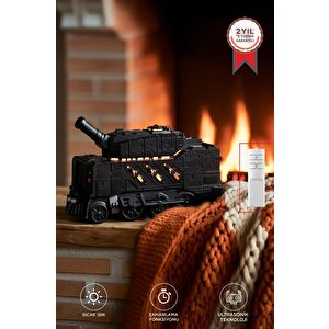 Hava Nemlendiricisi Led Işıklı Aroma Difüzör Tank Tasarım Ultrasonik 300 Ml H20 Siyah