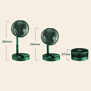 Vantilatör 3 Kademeli Taşınabilir Şarjlı Klima Soğutucu Fan F-06 Beyaz
