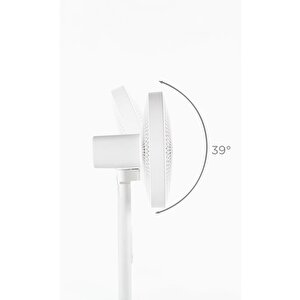 Vantilatör 7 Pervaneli 3 Kademeli Kumandalı Dijital Ekranlı Ayaklı 16 Inc 60w Fan Sf-02 Beyaz