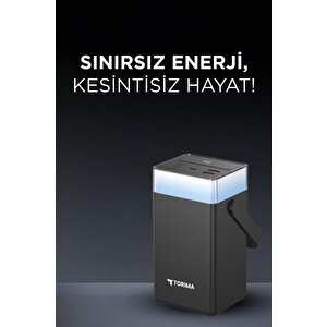 Taşınabilir Batarya 60000 Mah Type-c Lightning Hızlı Şarj Rgb Işıklı 22,5w Powerbank Trm-1061 Siyah