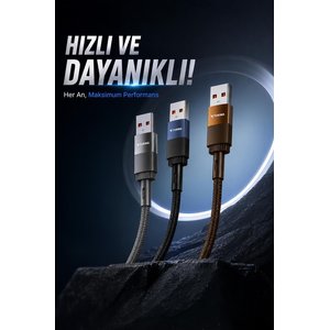 Torima Şarj Kablosu Usb To Type-c Data Kablo U18 Kahverengi
