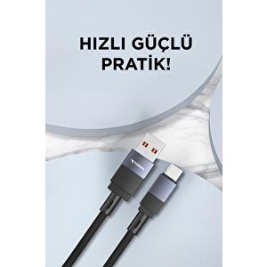 Şarj Kablosu Usb To Type-c Data Kablo U18 Siyah