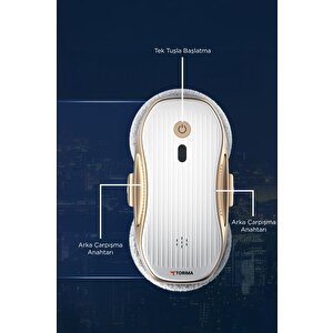 Cam Silme Temizleme Robotu Uzaktan Kumandalı Su Püskürtmeli 3000pa S10