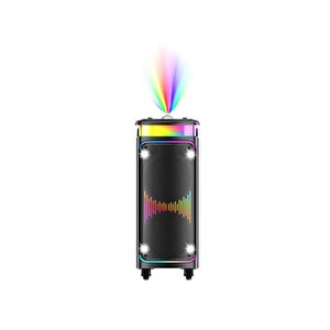 Bluetooth Hoparlör Çift Mikrofonlu Rgb Işıklı Speaker Dr-8816 Siyah