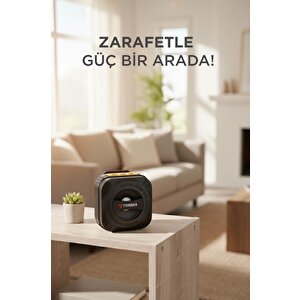 Bluetooth Hoparlör Led Işıklı Outdoor Kablosuz Speaker D79 Siyah
