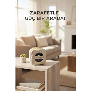 Bluetooth Hoparlör Led Işıklı Outdoor Kablosuz Speaker D79 Bej