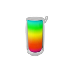 Bluetooth Hoparlör Rgb Işıklı Tws Usb Tf Destekli Speaker Kts-1953 Beyaz