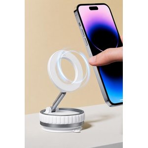 Telefon Tutucu Manyetik 180 Derece Katlanabilir Ev Ofis Araç İçi Oto Aksesuarları Jx056 Beyaz