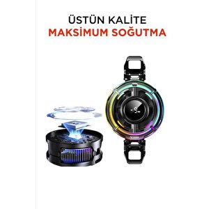 Kablolu Cep Telefon Soğutucu Oyuncu Radyatör Soğutma Fanı Acc-40 Siyah