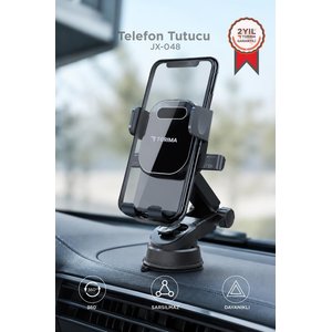 Telefon Tutucu 360 Derece Dönebilen Vantuzlu Araç İçi Oto Aksesuarları Jx048 Siyah