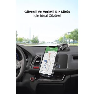 Telefon Tutucu 360 Derece Dönebilen Vantuzlu Araç İçi Oto Aksesuarları Jx048 Siyah