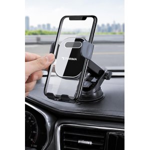 Telefon Tutucu 360 Derece Dönebilen Vantuzlu Araç İçi Oto Aksesuarları Jx048 Siyah