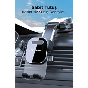 Telefon Tutucu 360 Derece Dönebilen Vantuzlu Araç İçi Oto Aksesuarları Jx048 Siyah
