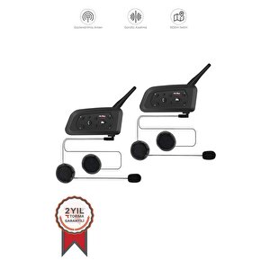 Motosiklet Helmet İnterkom Bluetooth 2li Kask Kulaklığı Ejeas Double V6pro+