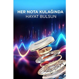 Bluetooth Kulaklık Kulak Üstü Rgb Işıklı Kablosuz Kulaklık Hd-40 Beyaz