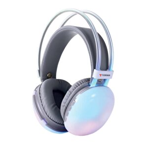 Bluetooth Kulaklık Kulak Üstü Rgb Işıklı Kablosuz Kulaklık Hd-40 Beyaz