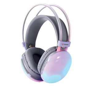 Bluetooth Kulaklık Kulak Üstü Rgb Işıklı Kablosuz Kulaklık Hd-40 Mor