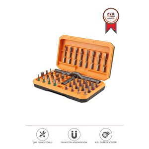 Tornavida Seti 40 Parça Profesyonel Çok Uçlu Tamir Seti Tts05 Gri