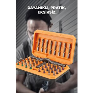 Tornavida Seti 40 Parça Profesyonel Çok Uçlu Tamir Seti Tts05 Gri