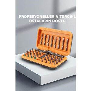 Tornavida Seti 40 Parça Profesyonel Çok Uçlu Tamir Seti Tts05 Gri