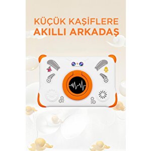Tablet 4gb 128gb Kılıf Hediyeli Çocuk Tableti T15 Beyaz