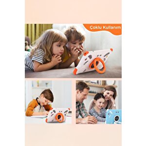 Tablet 4gb 128gb Kılıf Hediyeli Çocuk Tableti T15 Beyaz