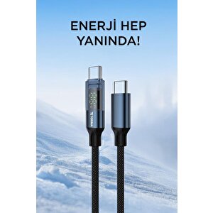 Şarj Kablosu Type-c To Type-c 60w Data Kablo U22 Siyah