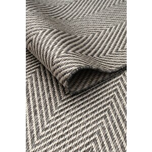 Çerçeveli Bohem Dokunuşlu Doğal Tonlarda Modern Sisal Gri Krem Renk Halı