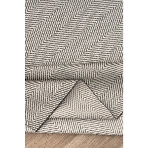 Çerçeveli Bohem Dokunuşlu Doğal Tonlarda Modern Sisal Gri Krem Renk Halı