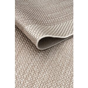 Çerçeveli Bohem Dokunuşlu Doğal Tonlarda Modern Sisal Bej - Krem Renk Halı