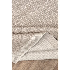 Çerçeveli Bohem Dokunuşlu Doğal Tonlarda Modern Sisal Bej - Krem Renk Halı