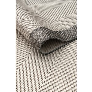 Çerçeveli Bohem Dokunuşlu Doğal Tonlarda Modern Sisal Krem Gri Renk Halı