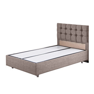 Venedik Tek Kişilik Baza Başlık Comfort Ortopedik Yatak Seti Kahve 90x200 cm