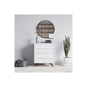 Suvera 4 Çekmeceli Şifonyer Beyaz Beyaz-Beyaz