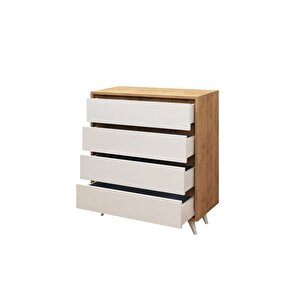 Suvera 4 Çekmeceli Şifonyer Meşe-beyaz Meşe