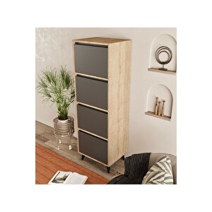 Mely Çok Amaçlı Dolap-ekmeklik Safir Meşe-antrasit Safirmeşe-Antrasit