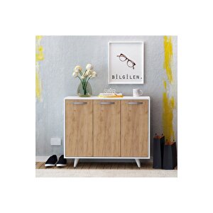 Piffa Çok Amaçlı Dolap Meşe-Beyaz