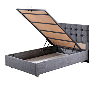 Venedik Tek Kişilik Baza Başlık Comfort Yatak Seti Gri