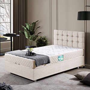 Venedik Tek Kişilik Baza Başlık Seti Krem 90x200 cm