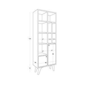İda Kitaplık Atlantik Çam-antrasit